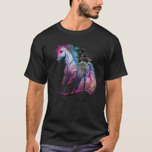 Camiseta eu preferiria estar montando, cavalo Equitação Cav