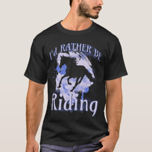 Camiseta Eu Preferiria Estar Montando Cavalo Equitação Cava