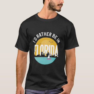 Camiseta Eu Preferiria Estar na Flórida