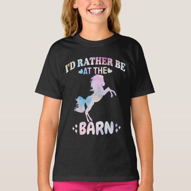 Camiseta Eu Preferiria Estar No Celeiro (Frente)