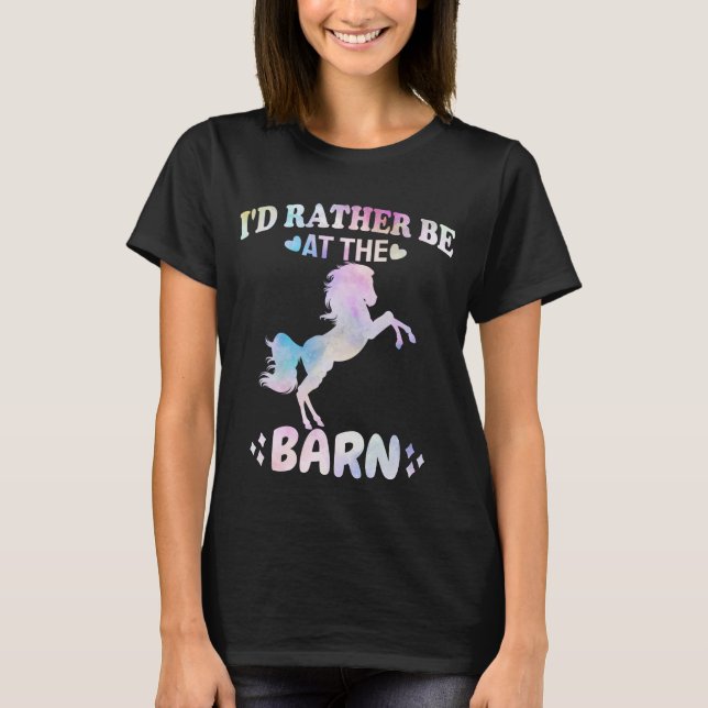 Camiseta Eu Preferiria Estar No Celeiro   (Frente)