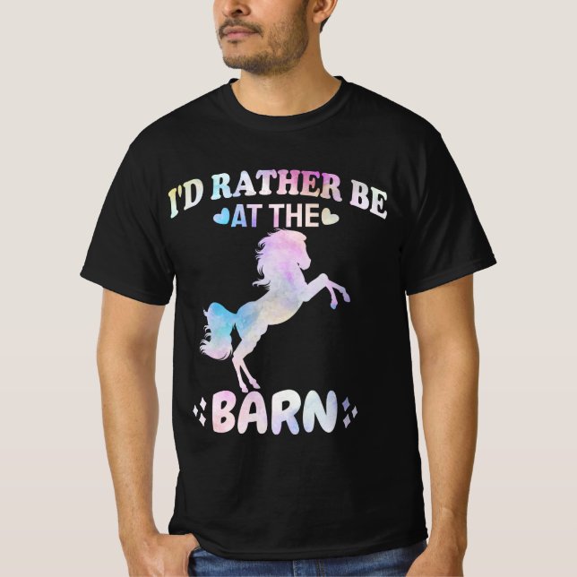 Camiseta Eu Preferiria Estar No Celeiro (Frente)