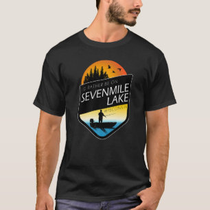 Camiseta Eu Preferiria Estar No Lago Sevenmile Wisconsin Pe