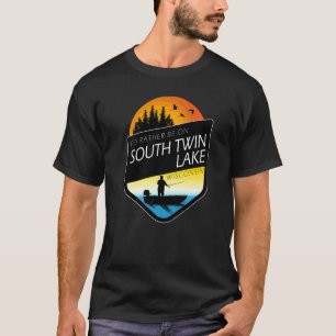 Camiseta Eu Preferiria Estar No Lago South Twin Wisconsin P