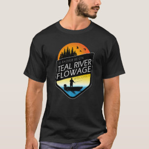 Camiseta Eu Preferiria Estar No Teal River Flowage Wisconsi