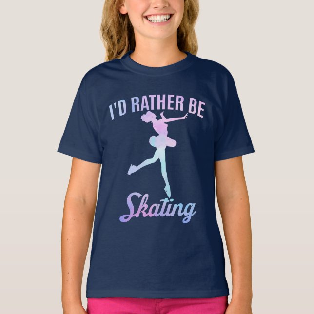 Camiseta Eu Preferiria Estar Patinando (Frente)