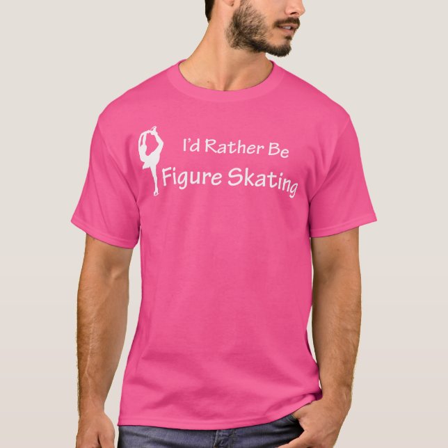 Camiseta Eu Preferiria Estar Patinando no Gelo (Frente)
