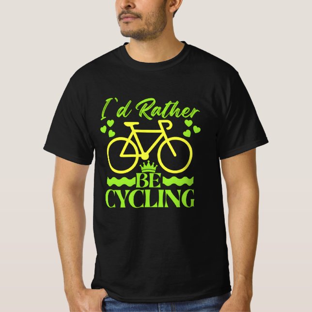 Camiseta eu preferiria estar pedalando (Frente)
