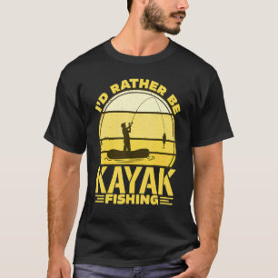 Camiseta Eu Preferiria Estar Pescando de Caiaque