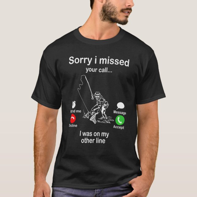 Camiseta Eu Preferiria Estar Pescando Do Que Falando Com Vo (Frente)