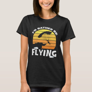 Camiseta Eu Preferiria Estar Voando Paracaidista Paracaidis
