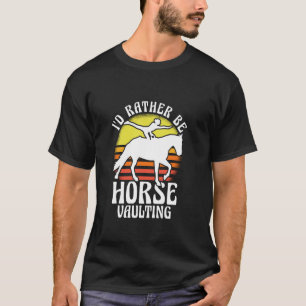 Camiseta Eu Preferiria Ser Gineta de Cavalo Montando a Cava