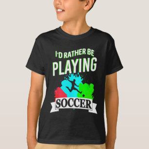 Camiseta Eu Prefiro Jogar Futebol Engraçada Expressão Atlét