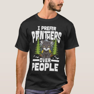 Camiseta Eu prefiro panteras sobre Pessoas para uma pantera