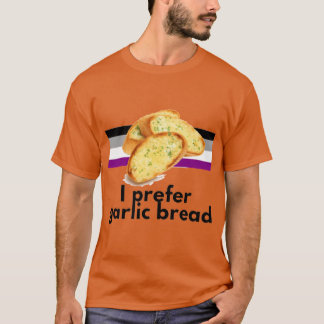 Camiseta Eu Prefiro Pão com Alho Orgulho Asexual Retro