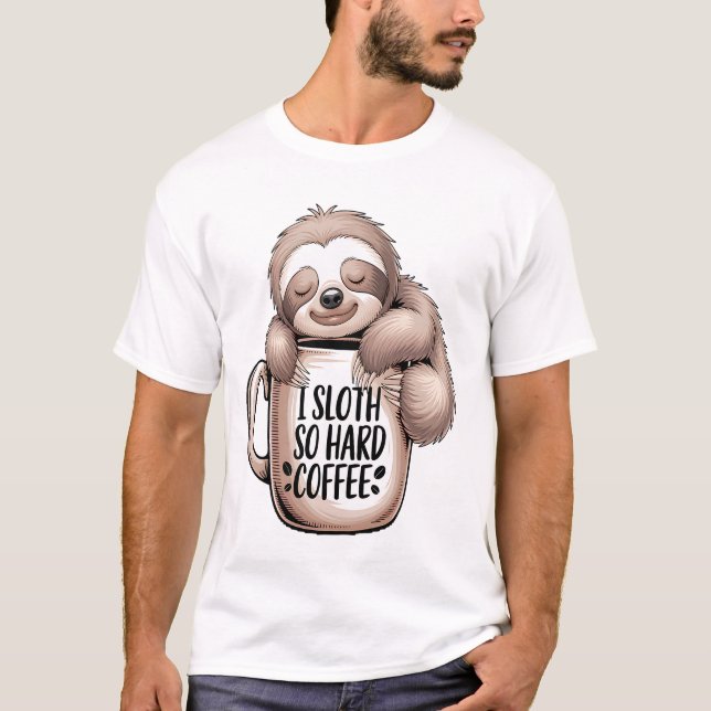 Camiseta Eu Preguiça Sem Café (Frente)