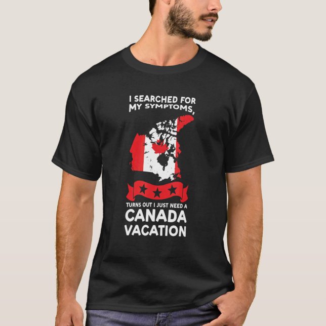 Camiseta Eu procurei pelos meus sintomas Canadá Canadá Cana (Frente)