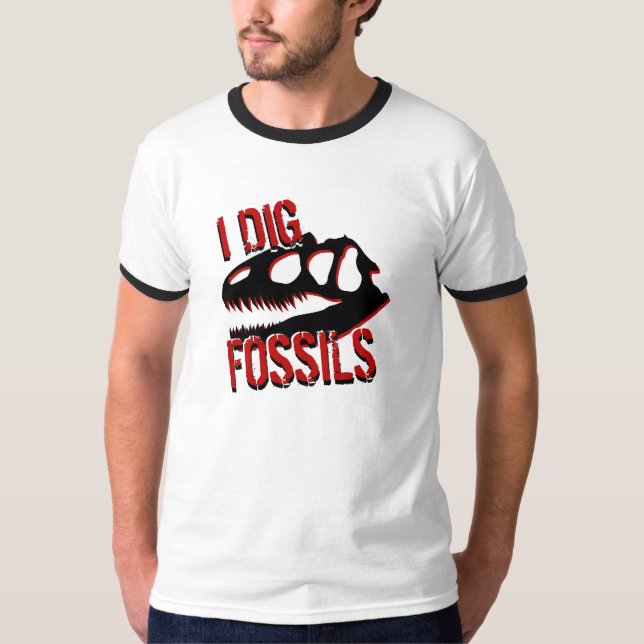 Camiseta EU PROCURO FÓSSEIS Crânio (Frente)