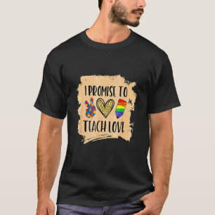 Camiseta Eu Prometo' Ensinar Amores Autismo Lgbt Professore