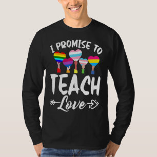 Camiseta Eu Prometo Ensinar O Orgulho Do Amor Lgbt Q Orgulh