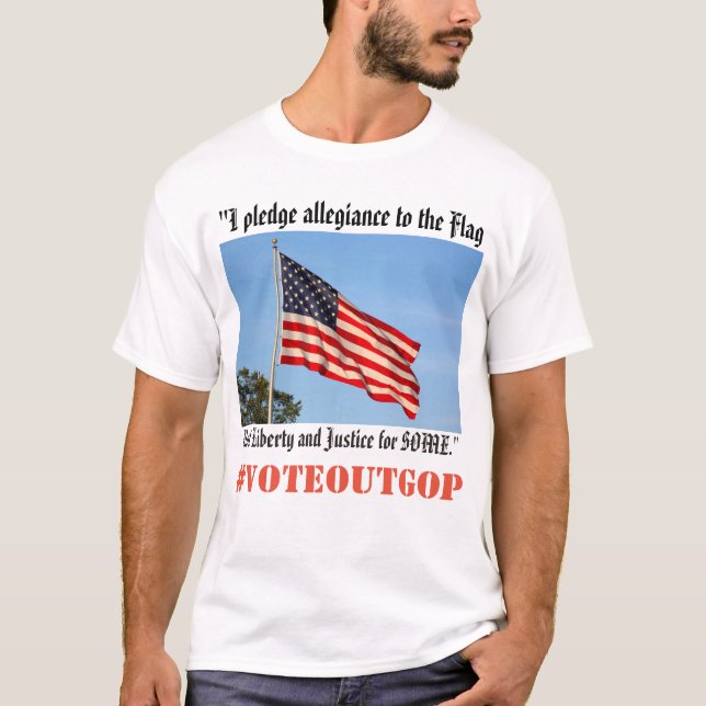 Camiseta Eu prometo lealdade para VOTAR OUT GOP (Frente)
