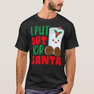 Camiseta Eu Pus Fora Para Papai Noel Cookie No Natal
