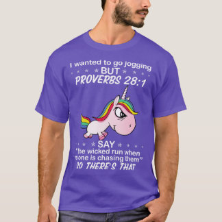 Camiseta Eu Queria Corrida Mas Proverbs 281 Unicórnio Engra