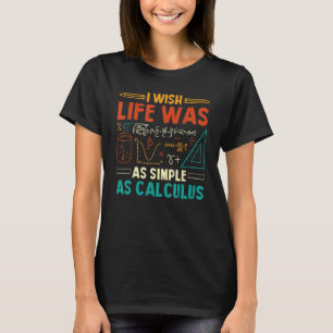 Camiseta Eu Queria Que A Vida Fosse Tão Simples Quanto Calc