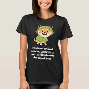 Camiseta Eu queria que meu cachorro gostasse de vestir fant