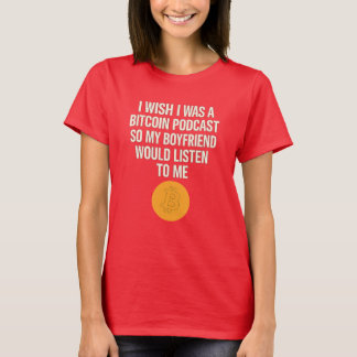 Camiseta "Eu queria ser um Podcast Bitmoney" Engraçada Teto