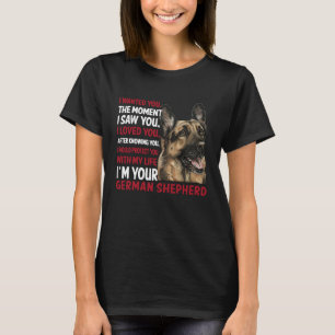 Camiseta Eu queria você no momento em que te vi german shep