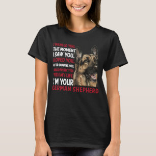 Camiseta Eu queria você no momento em que te vi german shep