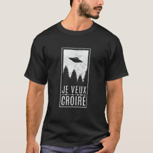 Camiseta Eu Quero Acreditar Caçador De Ovni Alienígena Fran