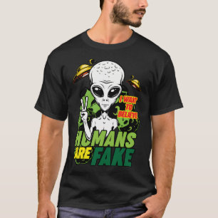 Camiseta Eu Quero Acreditar Que Os Humanos São Falso