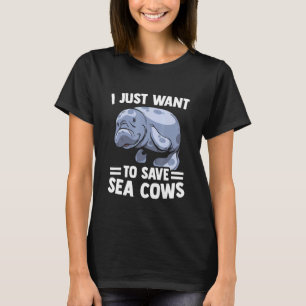 Camiseta Eu Quero Apenas Salvar os Peixes-Boi Manatim