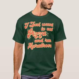Camiseta Eu Quero Comer Pizza E Correr Maratonas Pizza Ao L
