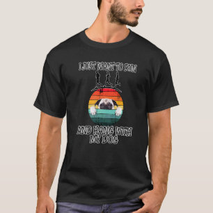 Camiseta Eu Quero Correr & Pendurar Com Pug