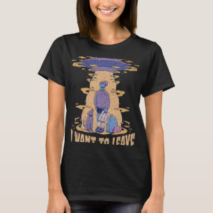 Camiseta Eu quero deixar Aliens de OVNI Sarcastic Saindo Su