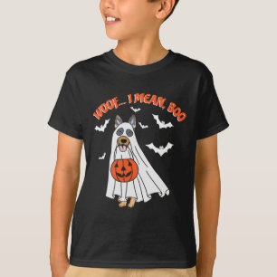 Camiseta Eu Quero Dizer Boo Engraçado Cachorro Fantasma