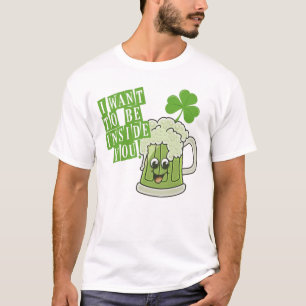 Camiseta Eu Quero Estar Dentro de Você no Dia de São Patríc