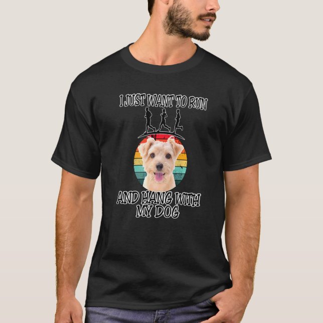 Camiseta Eu Quero Executar E Seguir O Norfolk Terrier (Frente)