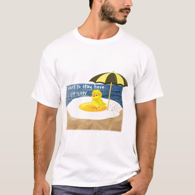 Camiseta Eu quero ficar aqui, SINTO MUITO. (Frente)