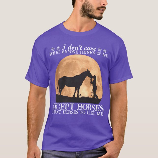 Camiseta Eu Quero Horseo Como Eu Engraçado Cavalo Amava Men (Frente)