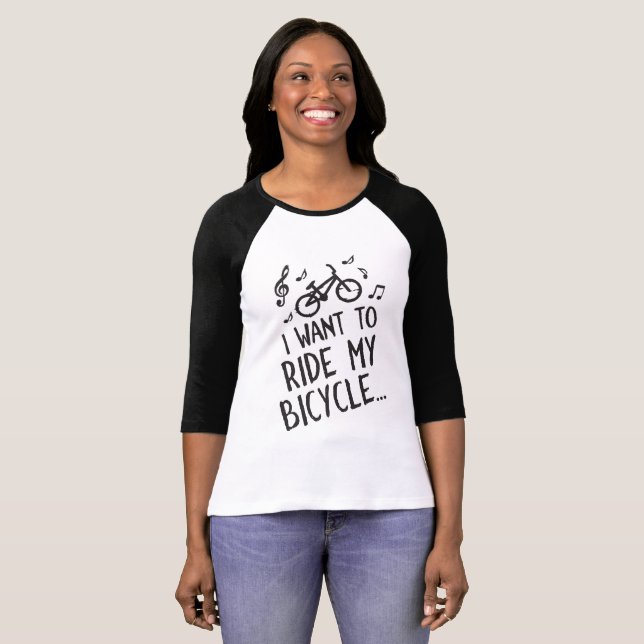 Camiseta Eu quero montar minha bicicleta (Frente Completa)