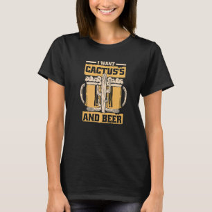 Camiseta Eu quero o Cactu do Deserto da Plantas de Jardim d