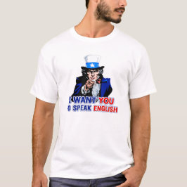 Camiseta Eu quero-o falar o inglês