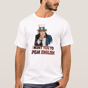Camiseta Eu quero-o falar o TShirt básico inglês
