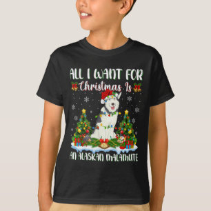 Camiseta Eu Quero O Natal É Um Malamute Dog Xma