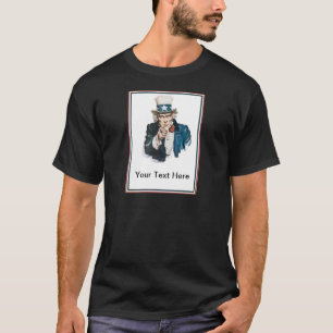 Camiseta Eu quero-o que o tio Sam personaliza seu texto