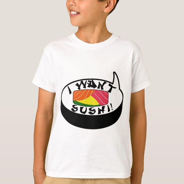 Camiseta Eu quero o sushi (Frente)